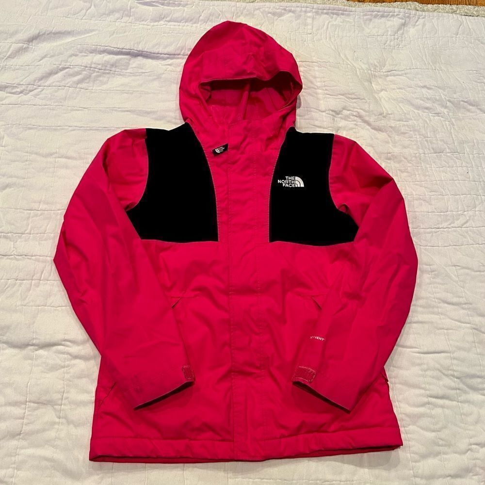 North Face girls Dryvent jacket dark pink medium 10/12 GUC